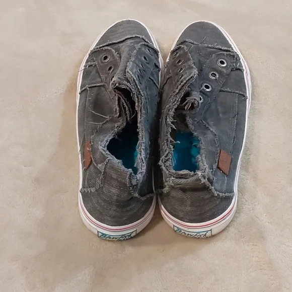 lowfish Malibu Play slip-on sneakers in light grey hipster smoked twill Size 10 - Picture 8 of 12